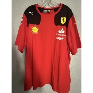 Scuderia Ferrari Shirt Mens 2XL Red Racing Formula 1 Puma Team Tee Graphic